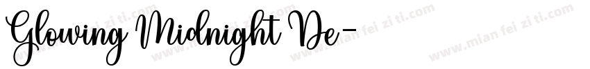 Glowing Midnight De字体转换